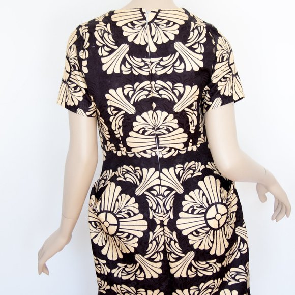 Vtg Jacquart Textured Womens Dress Bubble Small - Picture 7 of 13